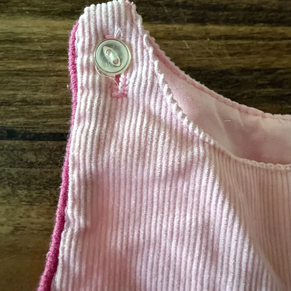 Vintage Carter's Pink Flower Corduroy Overalls Girls' 9 Months